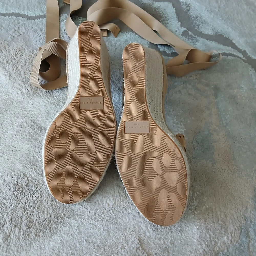 Veronica Beard Beige Lace-Up‎ Espadrilles